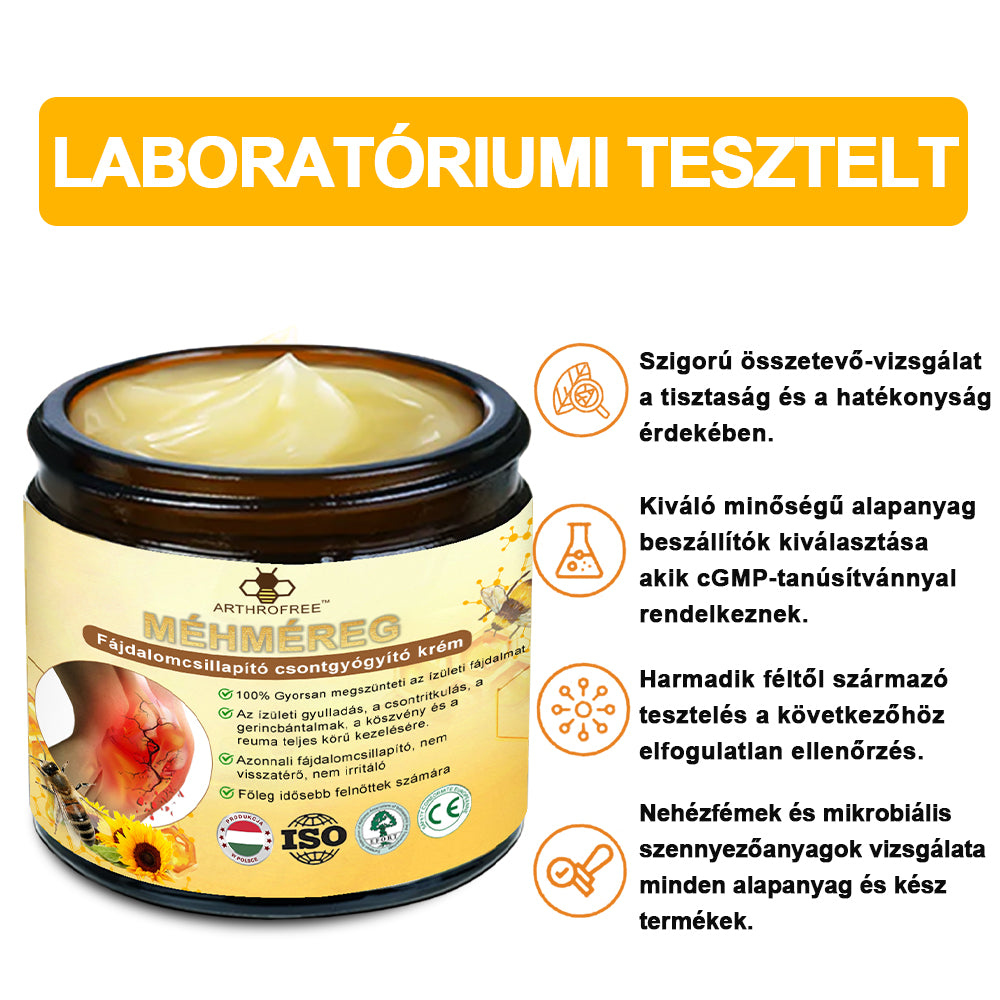 ArthroFree™ Méhméreg Fájdalomcsillapító Csontgyógyító Krém 🐝🌿 (Kifejezetten idősek számára & az AIPM ajánlja)🔥🔥