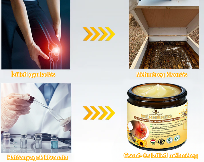 ArthroFree™ Méhméreg Fájdalomcsillapító Csontgyógyító Krém 🐝🌿 (Kifejezetten idősek számára & az AIPM ajánlja)🔥🔥