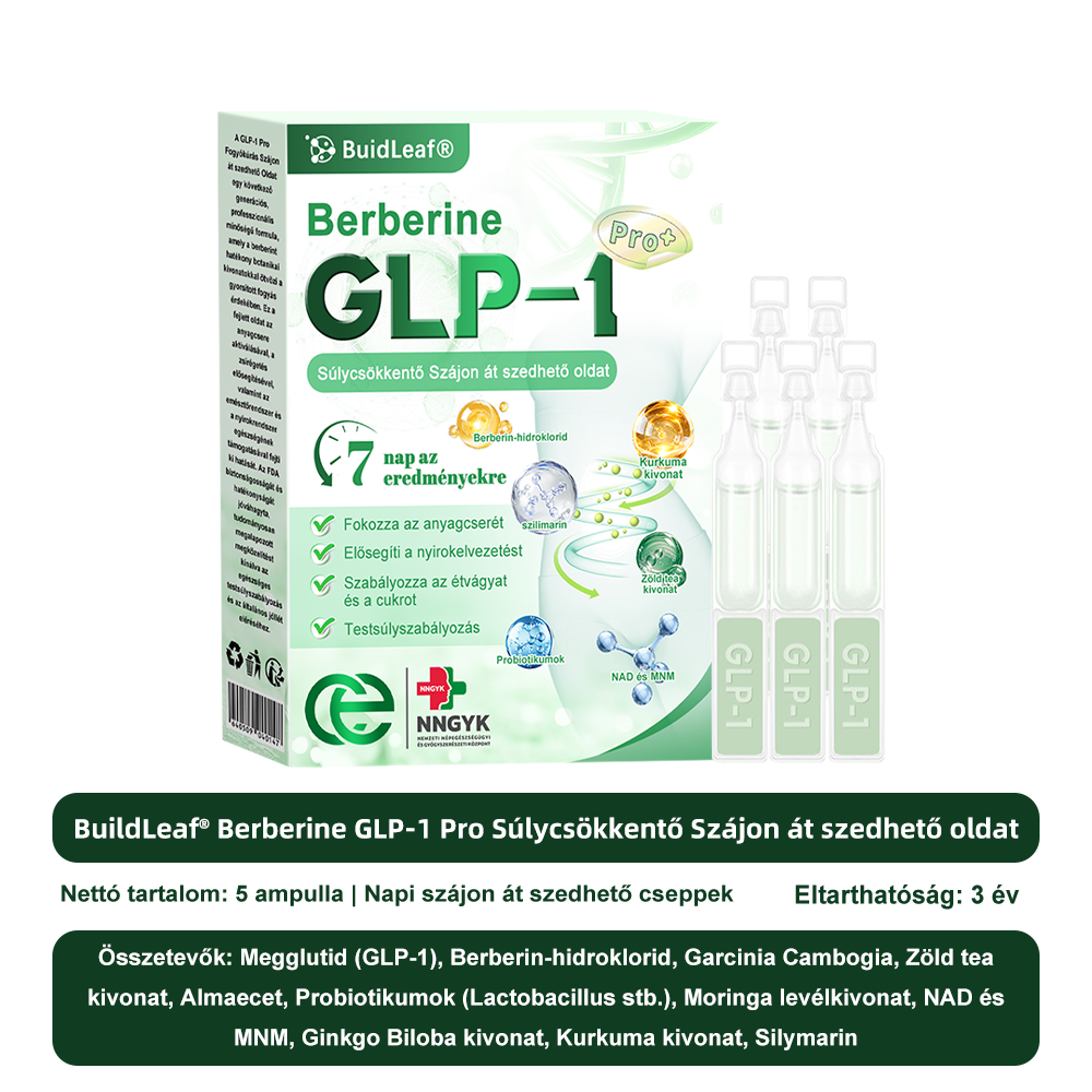 🇭🇺 Klinikai kutatásokkal igazolt | A BuildLeaf® Berberine GLP-1 Pro Súlycsökkentő Szájon át szedhető oldat segíthet a makacs súlytöbblet, anyagcsere- és energiaproblémák kezelésében, támogatva a jobb közérzetet és vitalitást