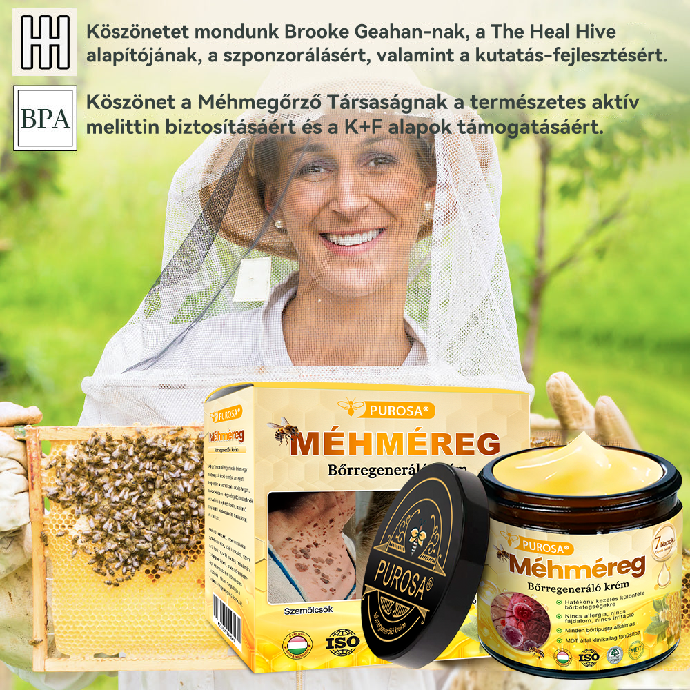 🐝 PUROSA® Méhméreg Fiatalító Krém｜ Átfogóan megoldja a makacs bőrproblémákat, mint például az öregedés, ekcéma, purpura, pikkelysömör stb.