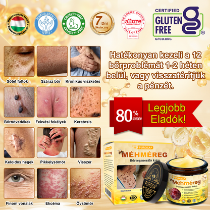 🐝 PUROSA® Méhméreg Fiatalító Krém｜ Átfogóan megoldja a makacs bőrproblémákat, mint például az öregedés, ekcéma, purpura, pikkelysömör stb.