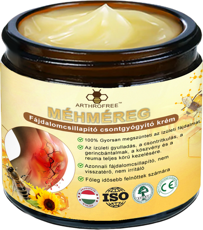 ArthroFree™ Méhméreg Fájdalomcsillapító Csontgyógyító Krém 🐝🌿 (Kifejezetten idősek számára & az AIPM ajánlja)🔥🔥